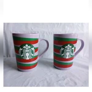 Starbucks Christmas Coffee Mug Set 2020 Purple Green Red 11oz Set Of 2